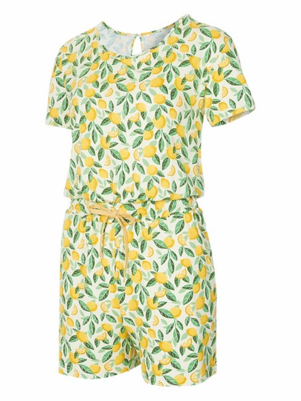 Alex’s Lemonade Stand Lemon Print Short romper - Yellow & Green new with tags